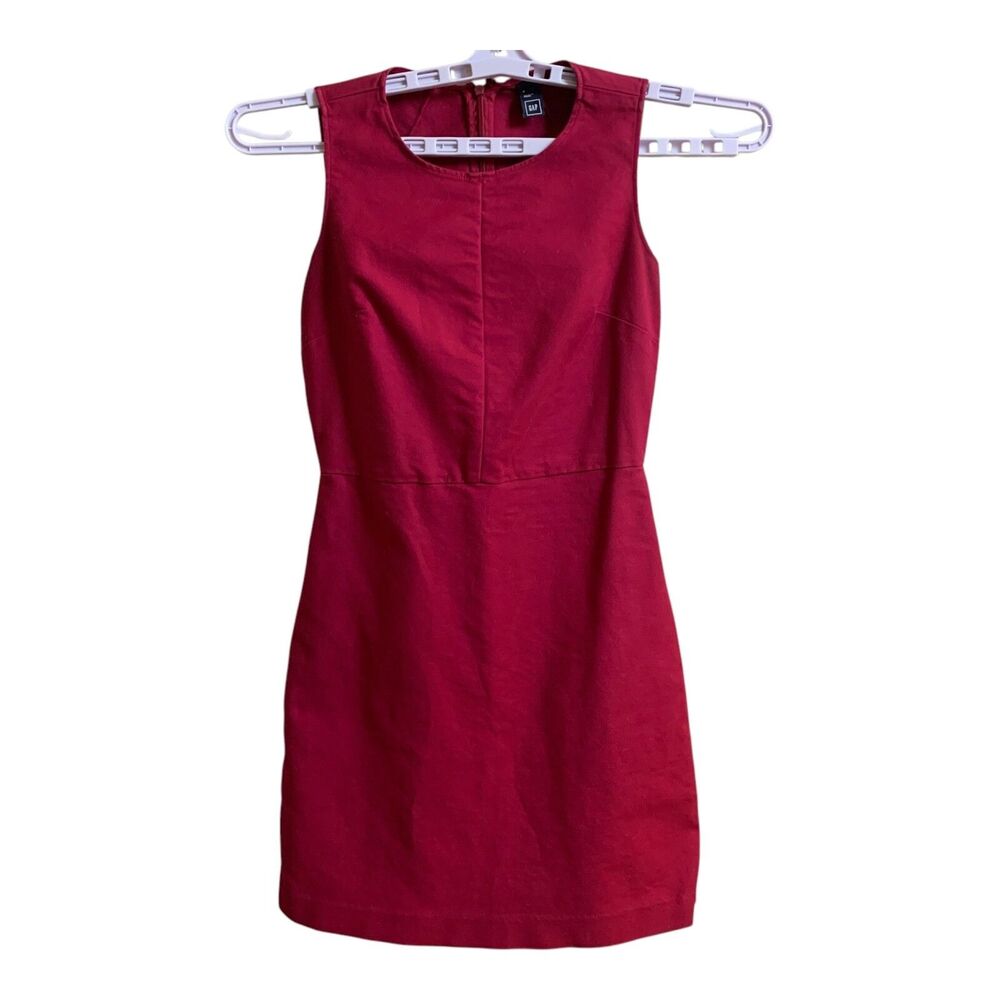 GAP Dress SZ XS Pink Sleeveless Cotton Straight Shift Professional Career Size 0